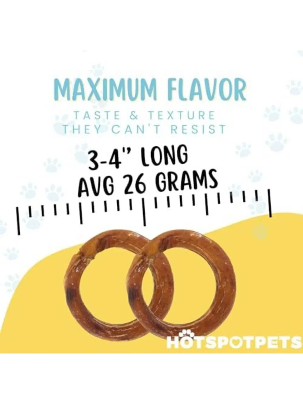 Premium All-Natural Bully Stick Rings for Dogs - 10 Pack, Grain-Free Chew Treats